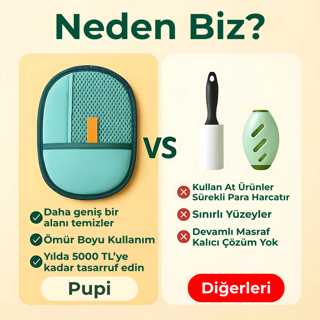 Kediler ve Köpekler için Tüy Toplama Eldiveni