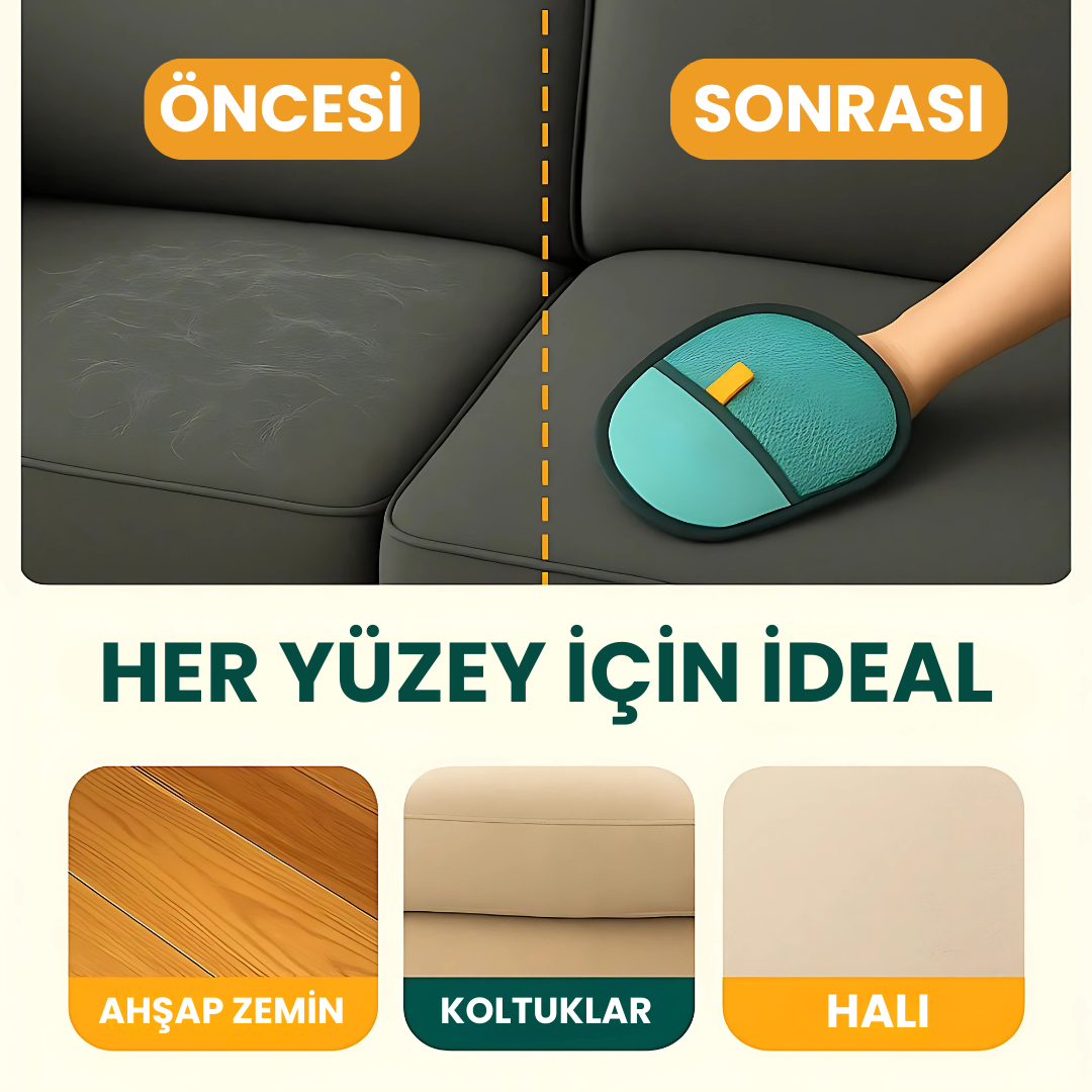 Kediler ve Köpekler için Tüy Toplama Eldiveni